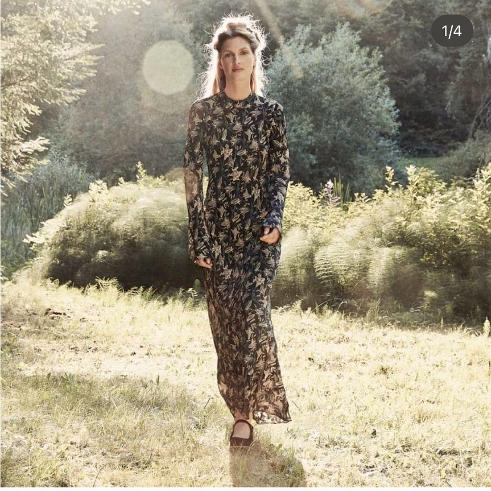 Floral Long Sleeve Maxi Dress